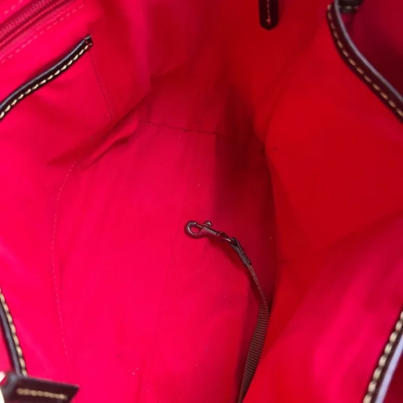 Dooney & Bourke Maddie Saffiano in Green and Brown - Picture 7 of 16